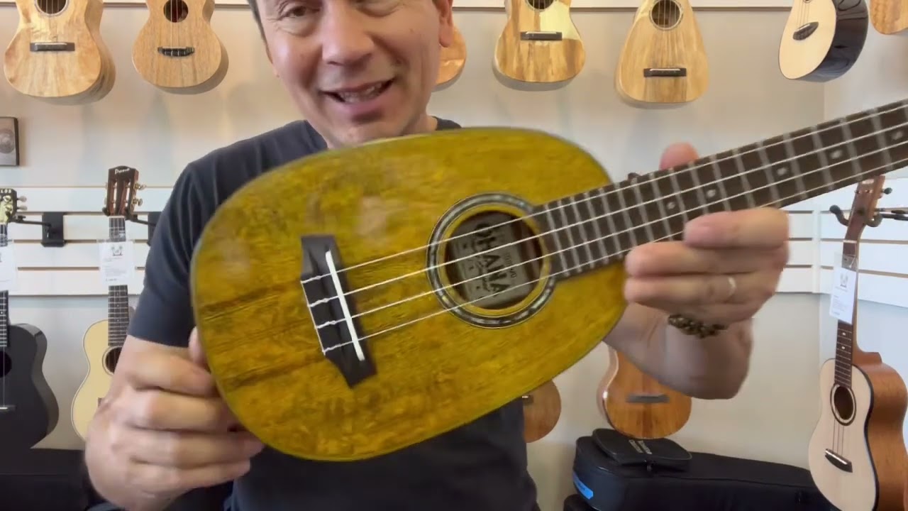 Ohana PKC-150SMO Spalted Mango Concert Pineapple Ukulele Demo/Review at Aloha City Ukes