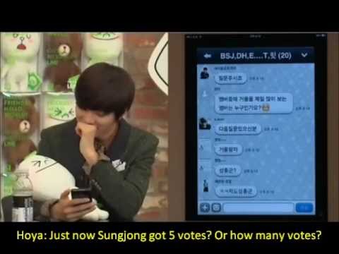 [ENG SUB] L & Sungjong cut INFINITE LINE chatting 121213