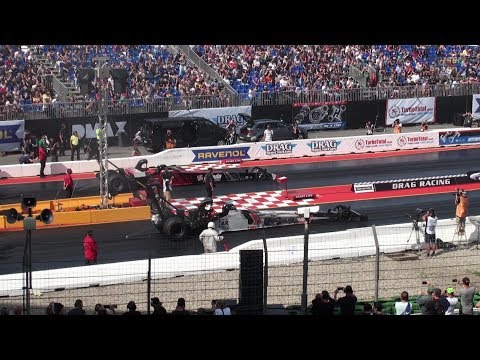 NitrOlympX 2017 - Top Fuel Eliminations including quickest 1000ft side-by-side ever in Europe