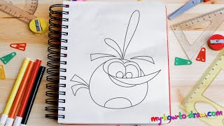 How to draw Angry Birds Bubbles - Easy step-by-step drawing lessons for kids