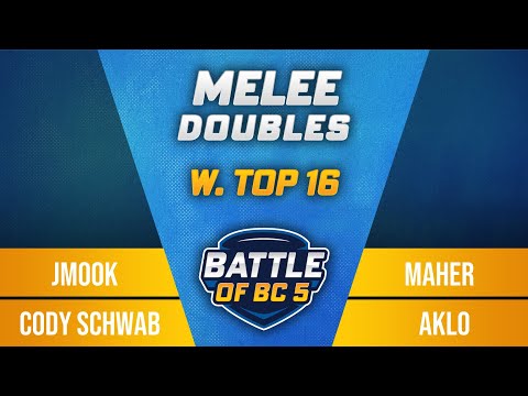 Jmook / Cody Schwab vs Maher / Aklo - Melee Doubles Winners Top 16 - Battle of BC 5