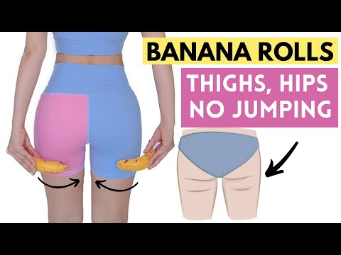 BURN thighs, saddlebags fat, cellulite, underbutt wrinkles (banana rolls), no jumping | Hana Milly