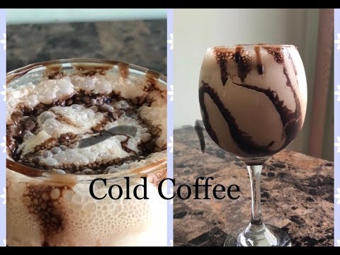Cold coffee with ice cream