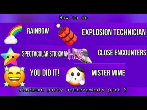 How to do all the achievements in stickman party part 2! | H.S