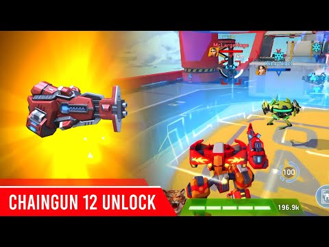 Chain Gun 12 Unlock - Stalker Gameplay - Mech Arena