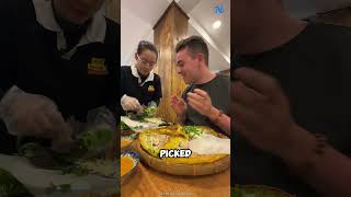 Tourist Struggles with the Dish, Waitress Steps In 😅🍴