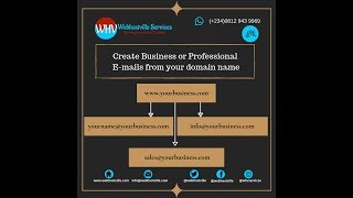 Create Business or Professional E-mails from your domain name.