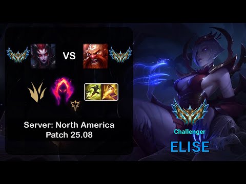 Elise Jungle vs Gragas - NA Challenger - Patch 25.08