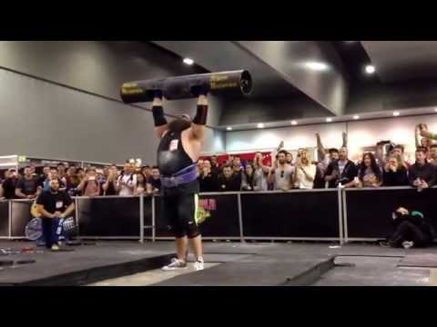 Robert Oberst 211kg (465lb) American log press record at 2015 Arnold Classic Australia