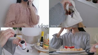 vlog.春の買い物とおうち時間を楽しむ日常🐇🌿購入品紹介GU,zozo,MUJI,新しいスキンケア,Amazon