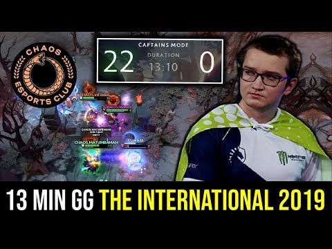 WTF 13 MIN GG TI9..!! Fastest GG in TI9 Matumbaman New Team Chaos | Dota 2
