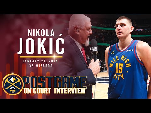 Nikola Jokić On Court Post Game Interview vs. Wizards 🎙