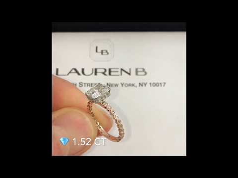 1.52 ct Cushion Cut Diamond Engagement Ring