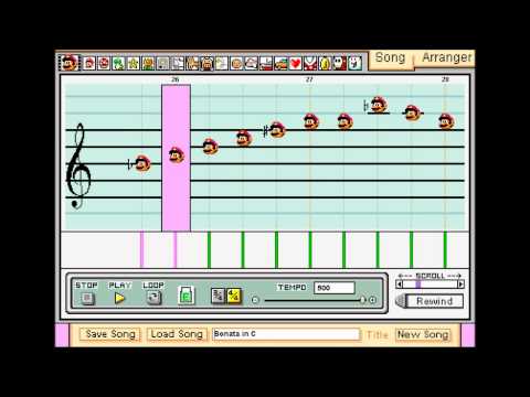 Mario Paint Composer - Sonata in C by W.A. Mozart