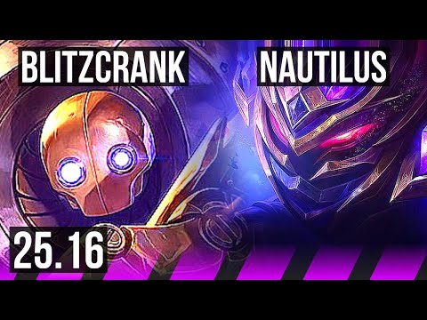 BLITZCRANK & Draven vs NAUTILUS & Ziggs (SUP) | KR Master | 25.16