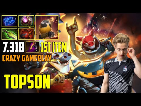 Topson - TECHIES MID THIS HERO IS BROKEN | 7.31b IMBA BUILD ITEM - DOTA 2