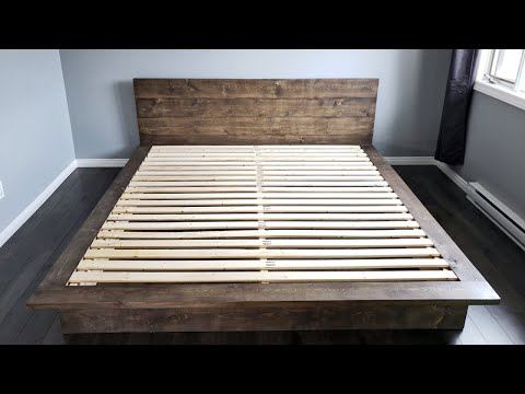 Part of a video titled DIY 5 Minutes Bed Frame - YouTube