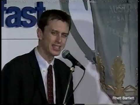 Comedian Matt King at 1994 North Melbourne Grand Final Breakfast