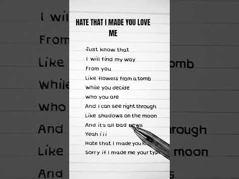 Ariana Grande - Hate That I Made You Love Me (Lyrics)