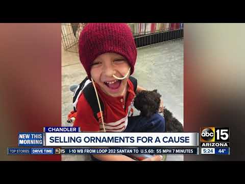 Valley boy decorates and sells ornaments for chemo clinic