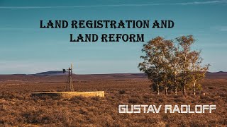 Land Registration and Land Reform by Gustav Radloff
