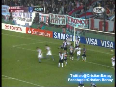 Arsenal 2 Atletico Mineiro 5 Copa Libertadores 2013 Los goles (26/2/2013)