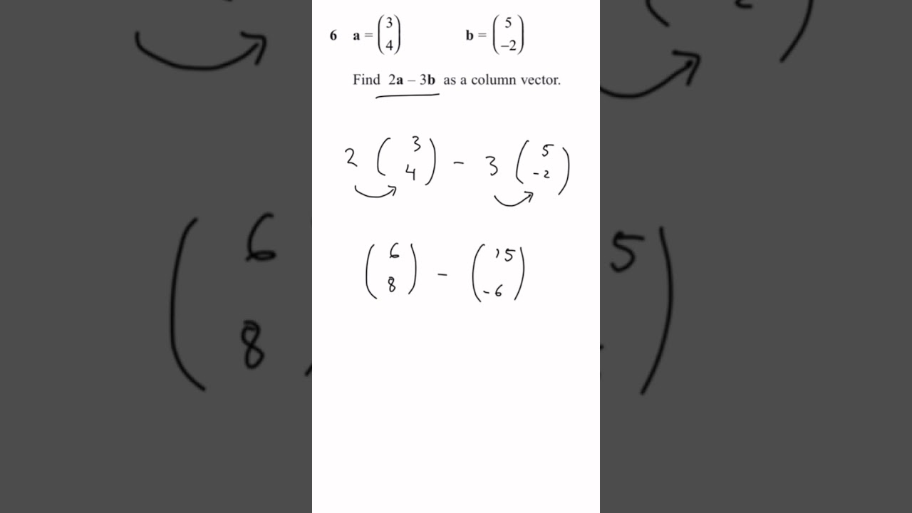 GCSE Maths Column Vectors
