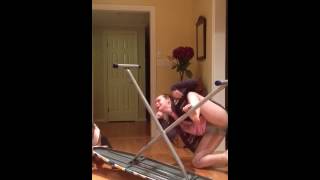 Jewish White Girls Closing an Ironing Board