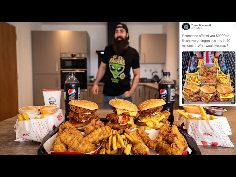 THE 'IF I OFFERED YOU $1000' KFC CHALLENGE | BeardMeatsFood
