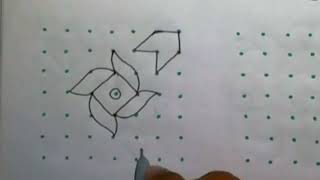 7*7 dots kolam| Simple rangoli designs