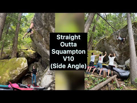 Straight Outta Squampton V10 (7C+) (+Beta Breakdown in Desc) - Grand Wall • Squamish Bouldering (BC)