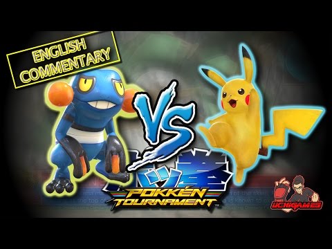 Pokken Tournament Casting | Croagunk vs. Pikachu Pt.2/2 | ENGLISH COMMENTARY | 2.22.17