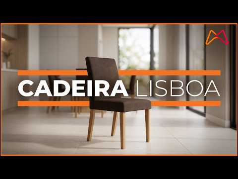 Video thumbnail of Conjunto com 2 Cadeiras MDF Lisboa para Sala de Jantar Moderna Mobília