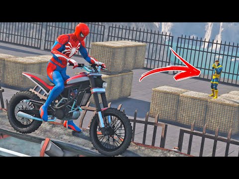HOMEM ARANHA de MOTO vs SUPER HERÓIS! Ep 26 - GTA V
