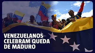 Venezuelanos em várias partes do mundo festejam captura de Maduro