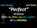 Ed Sheeran Perfect Duet Version Sing With Me Female Key