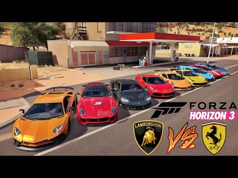 Forza Horizon 3 - Racha Só De Lamborghini VS Ferrari - GoPro ‹ ZoiooGamer ›