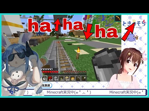 Mind-Blowing Hololive Reenactment: Pekora vs. Towa in Epic Minecraft Battle! [Eng Subs]