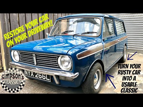 CLASSIC MINI CLUBMAN RESTORATION - TIME-LAPSE - RUST REPAIRS ON YOUR DRIVEWAY