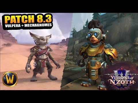 Mechagnomes + Vulpera character creation // Patch 8.3 PTR