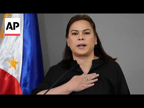 Video Thumbnail: Philippine Vice President Sara Duterte announces plan to seek presidency