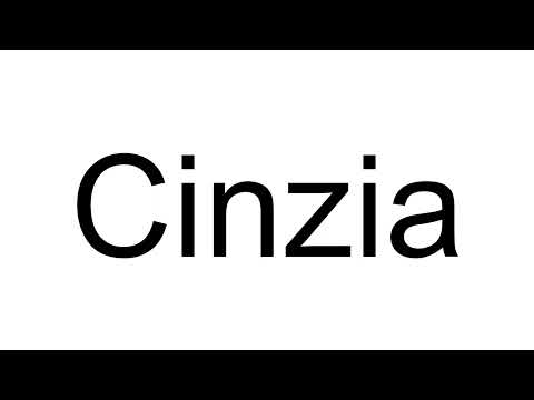 How to Pronounce Cinzia (Italian)