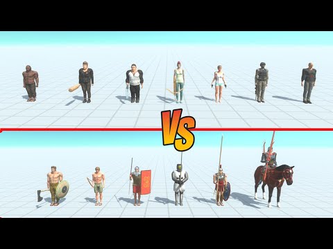 ⚔️👊🏼 Ancient Humans vs Modern Humans - Animal Revolt Battle Simulator