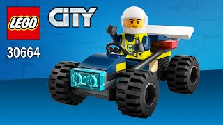 YouTube thumbnail: LEGO City Police Off-Road Buggy Car (30664)[35 pcs] Step-by-Step Building Instructions | TBB