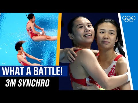THRILLING Battle for Gold! 🥇💦 | Women's Synchronised 3m Springboard | Tokyo 2020