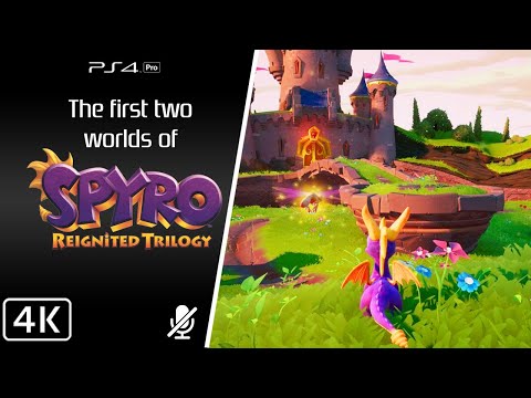 Spyro Reignited Trilogy [4K] First two worlds [PS4P]