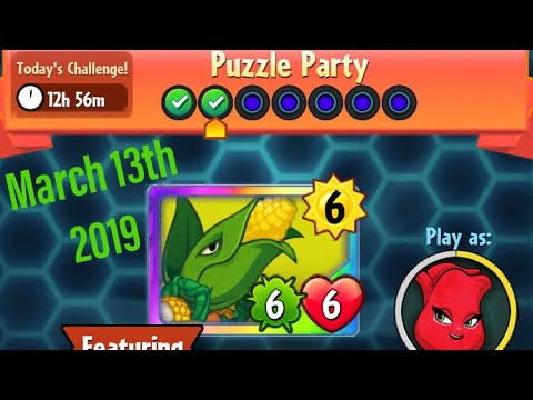 PvZ Heroes - Puzzle Party - March 13th 2019 - Daily Challenge Solution (Day 2)