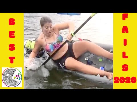 Girl Falls Into Water Kayaking | Funny Fails 2020 |  Epic Fails Compilation