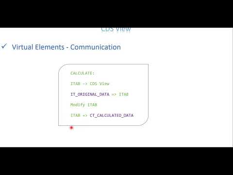 Video 25: CDS View - Virtual Elements