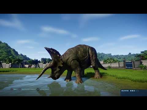Jurassic World Evolution: (Modified) Triceratops vs Tyrannosaurus rex